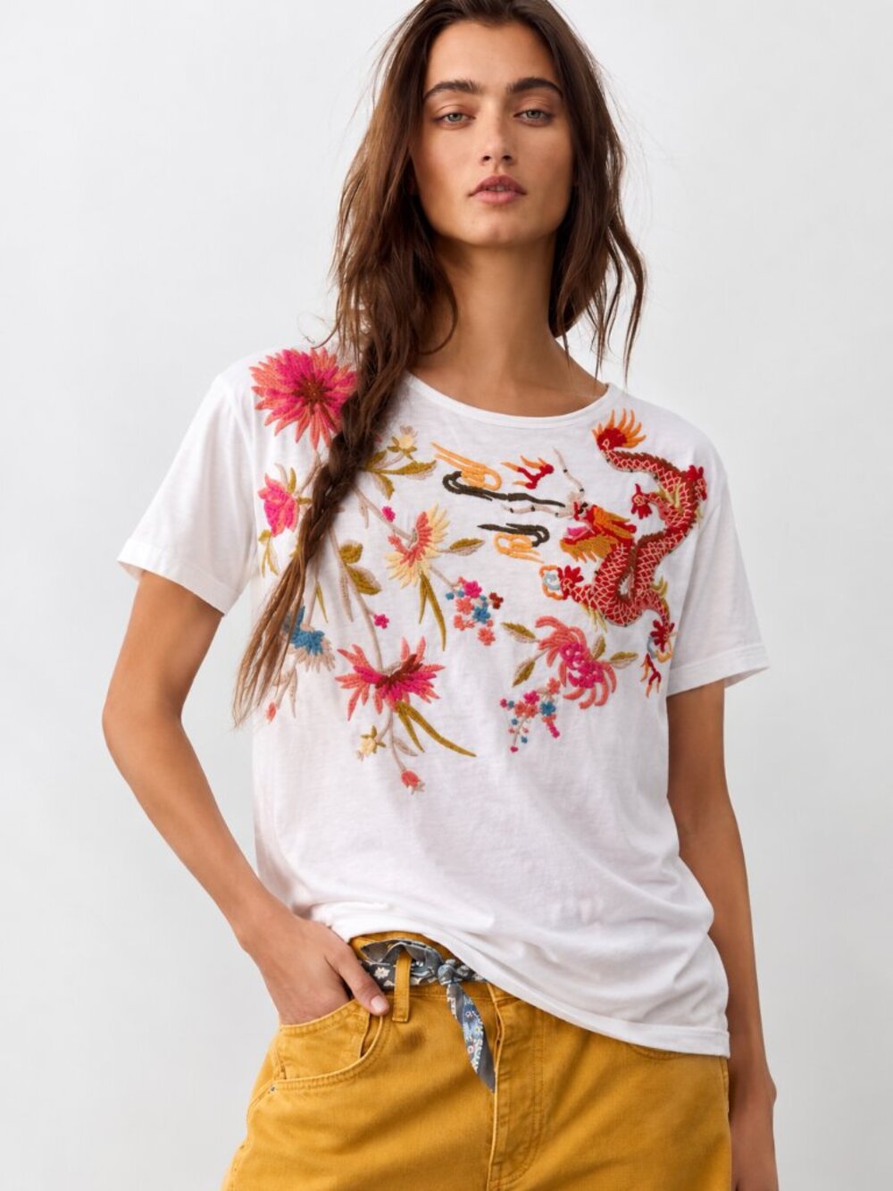 JOHNNY WAS CHINESE DRAGON TEE